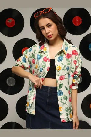 Campus Women Comfort Opaque Printed Casual Shirt