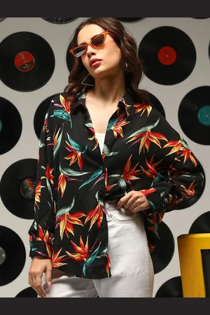Campus Women Comfort Opaque Printed Casual Shirt