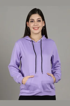 GRACIT Women Solid Long Sleeves Hooded Sweatshirt
