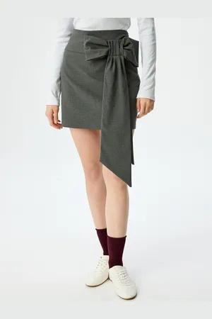 Koton Women Bow A-Line Mini Skirts