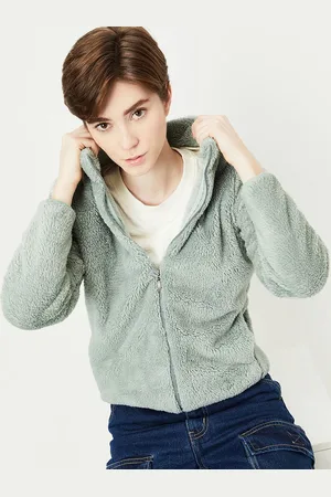 Max Collection Women Mock Collar Self Design Casual Open Front Jacket