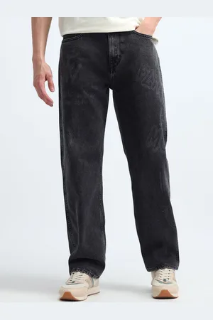 Flying Machine Men Mid-Rise Classic Relaxed Fit Heavy Fade Jeans