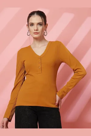 KASSUALLY Women V-Neck Regular Top