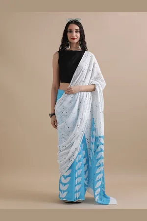 Jaipur Tie and Dye Printed Pure Cotton Saree