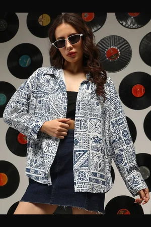 Campus Women Comfort Opaque Printed Casual Shirt