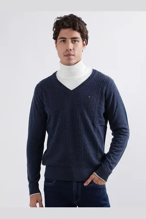ICONIC Men Cable Knit Woollen Pullover