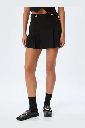 Koton Women Pleated Flared Mini Skirts