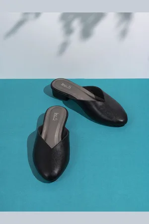 Inc 5 Women Round Toe Block Heel Mules