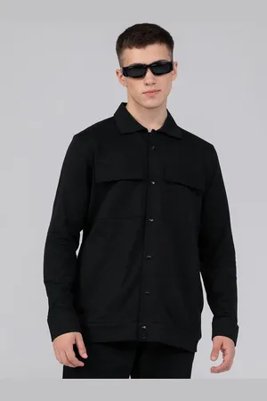 EDRIO Men Cotton Solid Denim Jacket