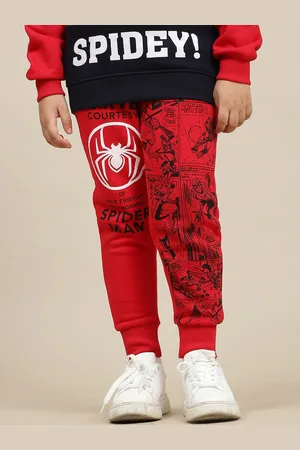 Kidsville Boys Graphic Spiderman Printed Regular Fit Jogger