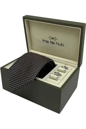 The Tie Hub Men Tie and Cufflinks Accessory Gift Set