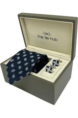 The Tie Hub Men Neck Tie & Cufflinks Accessory Gift Set