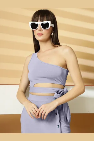 OOMPH Women One Shoulder Crop Top