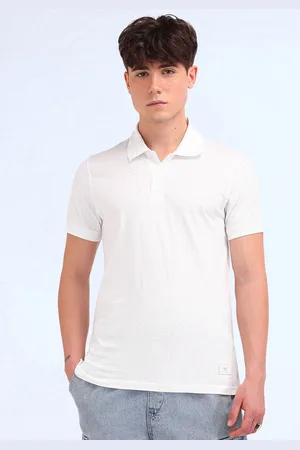 Flying Machine Men Brand Logo Printed Polo Collar T-shirt