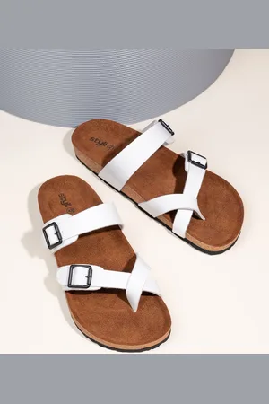 Styli Men Comfort Sandals With Toe Loop Double Buckle Straps
