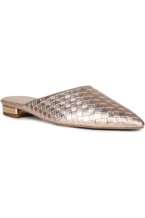 Inc 5 Women Textured Slip-On Ethnic Mules