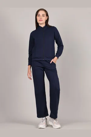 GRACIT Women Mock Collar Long Sleeves Mid-Rise Tracksuits