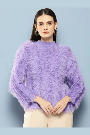 Chemistry Boucle Woollen Pullover with Fuzzy Detail
