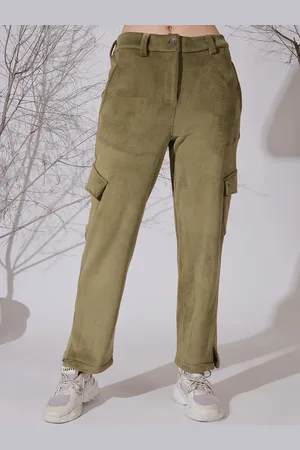 NEUDIS Women Striped Corduroy Trouser
