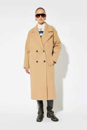 Koton Women Double-Breasted Overcoat