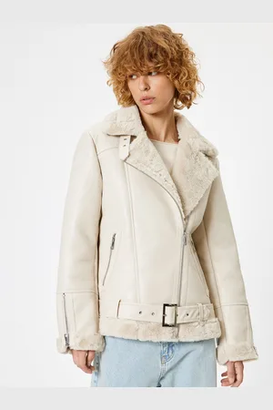 Koton Women Lapel Collar Solid Casual Tailored Jacket