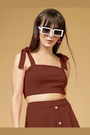 OOMPH Women Shoulder Straps Crop Top