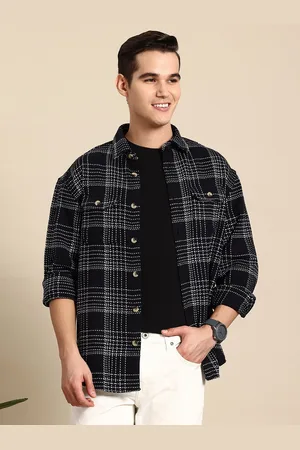 Mast & Harbour Men Opaque Checked Casual Shackets