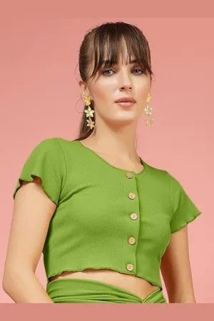 OOMPH Women Crop Fitted Top