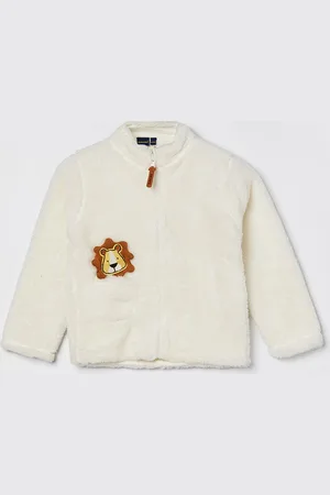 Lifestyle Boys Cotton Mock Collar Long Sleeves Front-Open Sweatshirt