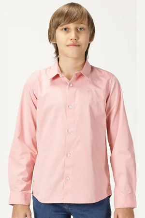 French Connection Boys Premium Spread Collar Solid Cotton Casual Shirt