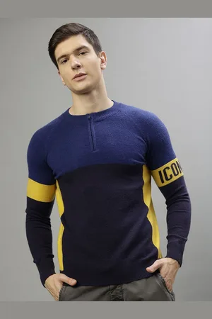ICONIC Men Colourblocked Pullover