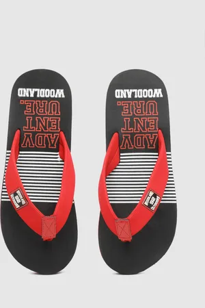 Woodland Men Printed Thong Flip-Flops