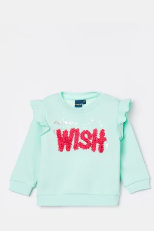 Lifestyle Girls Cotton Embellished Long Sleeves Sweatshirt