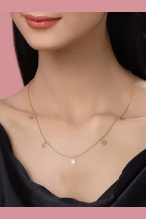 Kicky And Perky Sterling Silver Gold-Plated Necklace