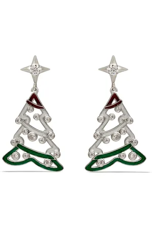 Kicky And Perky Silver-Toned Contemporary Drop Earrings