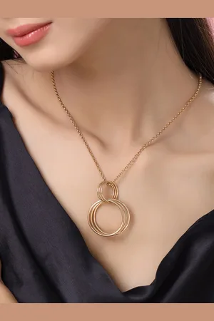 Kicky And Perky 92.5 Sterling Silver Gold-Plated Pendant With Chain