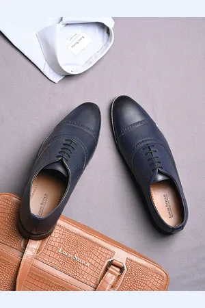 LOUIS STITCH Men Textured Formal Lace Up Oxford Shoes