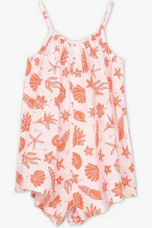 Ed-a-Mamma Infant Girls Printed Pure Cotton Flared Romper