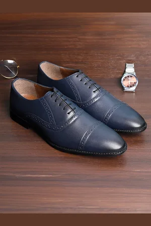 LOUIS STITCH Men Textured Formal Lace Up Oxford Shoes