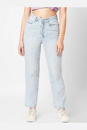 Kraus Women Relaxed Fit High-Rise Cotton Jeans
