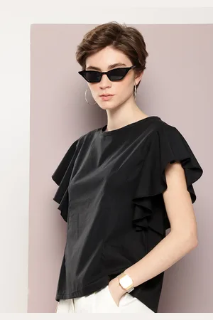 Kook N Keech Flutter Sleeves Pure Cotton Top
