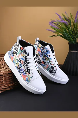 Killer Women Printed Round Toe Lace-Ups Sneakers