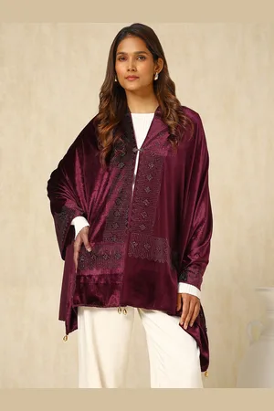 Soch Beads and Stones Velvet Shawl