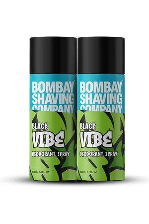 Bombay Shaving Company Men Set of 2 Black Vibe Odour Control Deodorant Spray - 150ml each