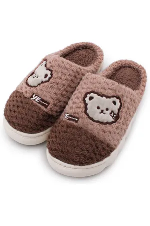 JENNA Women Colourblocked Fur Winter Room Slippers