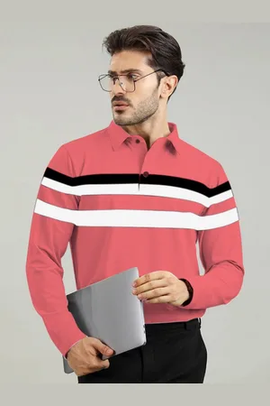 Ausk Striped Full Sleeve Polo Tshirt
