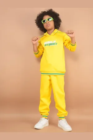 Crimsoune Club Boys Printed Sweatshirt with Joggers