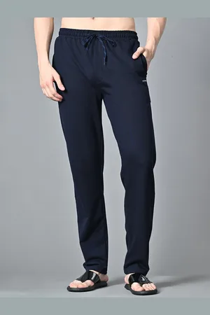 FITINC Men Cotton Mid Rise Breathable Antimicrobial Track Pants
