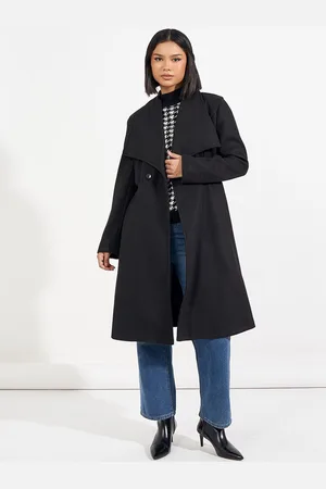 Styli Women Regular Fit Longline Buttoned Wool Overcoat