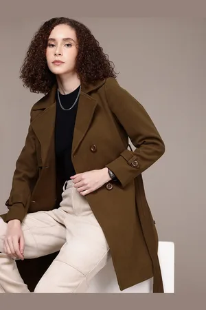 Roadster The Life Co. Notched Lapel Collar Longline Trench Coat